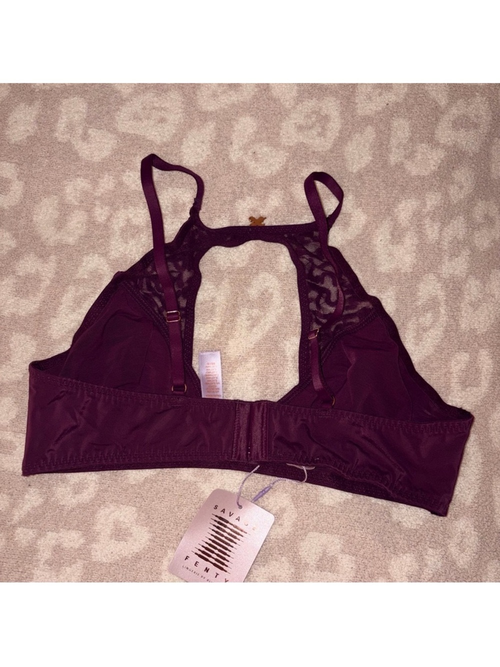 Tagged by Savage High-Neck Bralette in purple LARGE NWT - Picture 6 of 6
